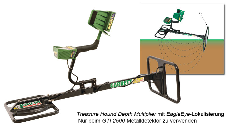 Treasure Hound Depth Multiplier mit EagleEye-Lokalisierung Nur beim GTI 2500-Metalldetektor zu verwenden